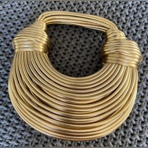 Brand new gold woven purse